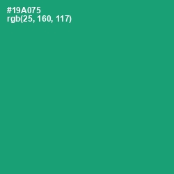#19A075 - Green Haze Color Image