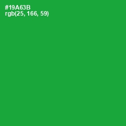 #19A63B - Forest Green Color Image