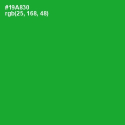 #19A830 - Forest Green Color Image