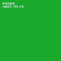 #19A92B - Forest Green Color Image