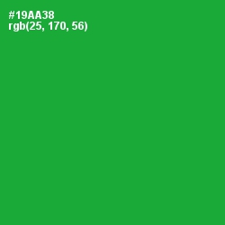 #19AA38 - Forest Green Color Image