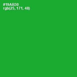 #19AB30 - Forest Green Color Image