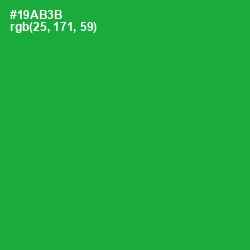 #19AB3B - Forest Green Color Image