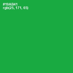 #19AB41 - Sea Green Color Image