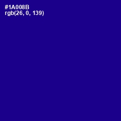 #1A008B - Ultramarine Color Image