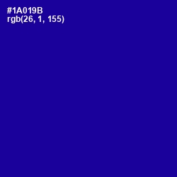 #1A019B - Ultramarine Color Image