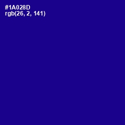 #1A028D - Ultramarine Color Image