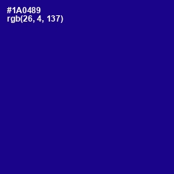 #1A0489 - Ultramarine Color Image