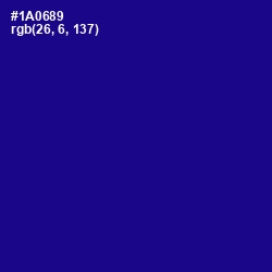 #1A0689 - Ultramarine Color Image