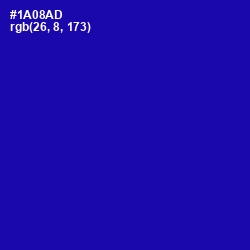 #1A08AD - Ultramarine Color Image