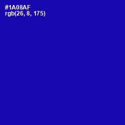 #1A08AF - Ultramarine Color Image