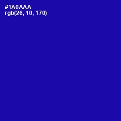 #1A0AAA - Ultramarine Color Image