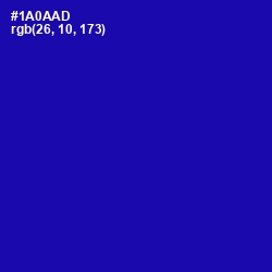 #1A0AAD - Ultramarine Color Image