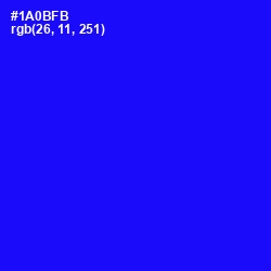 #1A0BFB - Blue Color Image