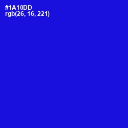 #1A10DD - Dark Blue Color Image