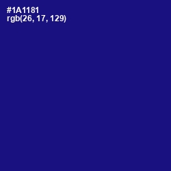 #1A1181 - Ultramarine Color Image