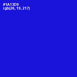 #1A13D9 - Dark Blue Color Image