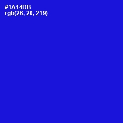 #1A14DB - Dark Blue Color Image