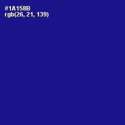 #1A158B - Ultramarine Color Image