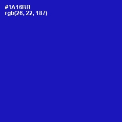 #1A16BB - Persian Blue Color Image