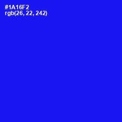 #1A16F2 - Blue Color Image