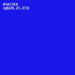 #1A17E9 - Blue Color Image