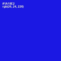 #1A18E2 - Blue Color Image