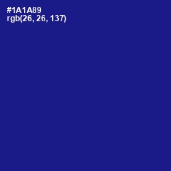 #1A1A89 - Ultramarine Color Image