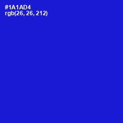 #1A1AD4 - Dark Blue Color Image