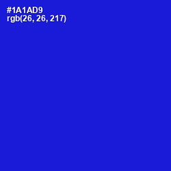 #1A1AD9 - Dark Blue Color Image