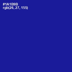 #1A1B9B - Ultramarine Color Image