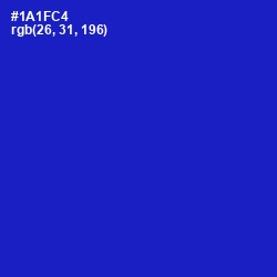 #1A1FC4 - Dark Blue Color Image