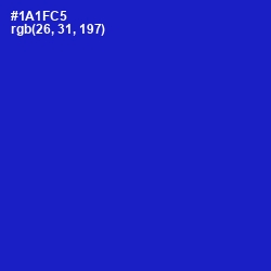 #1A1FC5 - Dark Blue Color Image