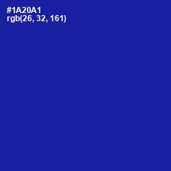 #1A20A1 - International Klein Blue Color Image