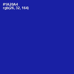 #1A20A4 - International Klein Blue Color Image