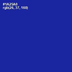 #1A25A0 - International Klein Blue Color Image