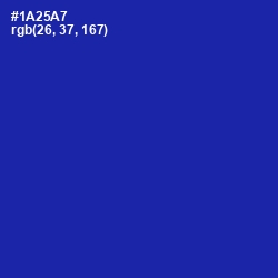 #1A25A7 - International Klein Blue Color Image