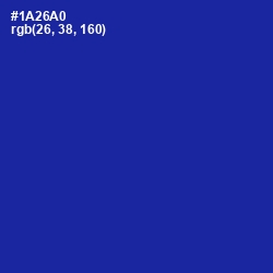 #1A26A0 - International Klein Blue Color Image