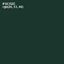 #1A352E - Timber Green Color Image