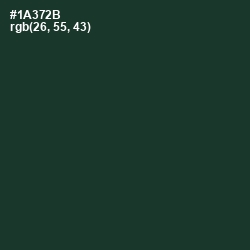 #1A372B - Timber Green Color Image