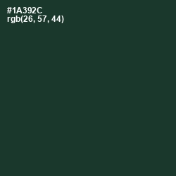 #1A392C - Timber Green Color Image