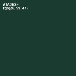 #1A3B2F - Timber Green Color Image