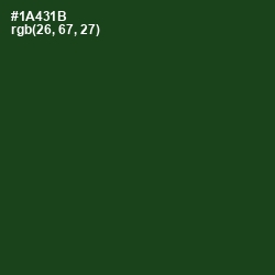 #1A431B - Parsley Color Image