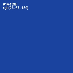#1A439F - Congress Blue Color Image