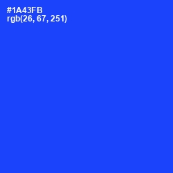 #1A43FB - Blue Ribbon Color Image