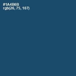 #1A4B6B - Chathams Blue Color Image