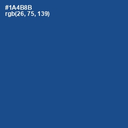 #1A4B8B - Congress Blue Color Image