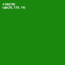 #1A870E - Forest Green Color Image
