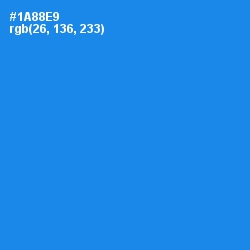#1A88E9 - Dodger Blue Color Image