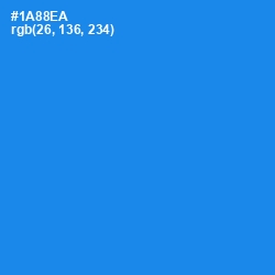 #1A88EA - Dodger Blue Color Image